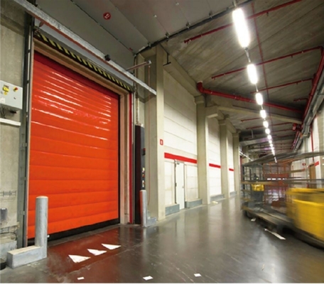 Puerta de garaje de seguridad de alta velocidad de rodadura rápida de rodadura rápida con obturador de rodadura rápida con 100W de potencia