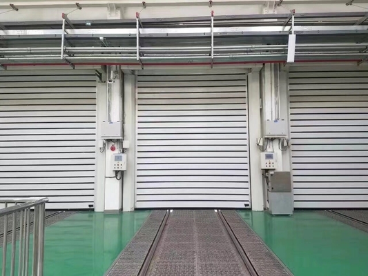 TM-D04 aleación de alta velocidad de rodamiento de alta velocidad de rollo persiana espiral de seguridad puerta de almacén