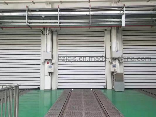 40 mm de espesor Rápido Rollo de seguridad espiral puerta de garaje para -35 a 65 grados Celsius