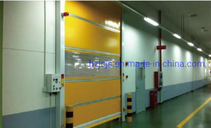Puerta de cierre rápido de aleación de aluminio JTM-D01 Puerta de almacén de seguridad con control remoto