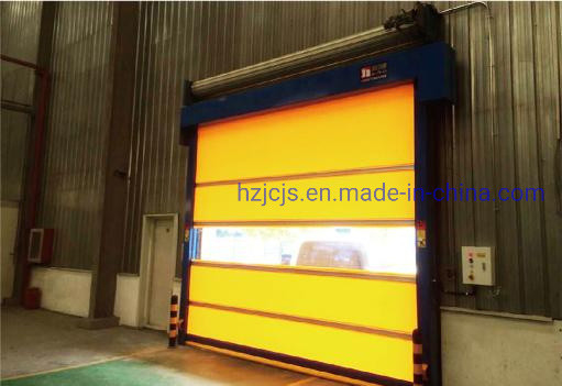 JTM-D03 de aleación de aluminio de rodadura rápida y persiana espiral de almacén de protección contra viento Puerta automática