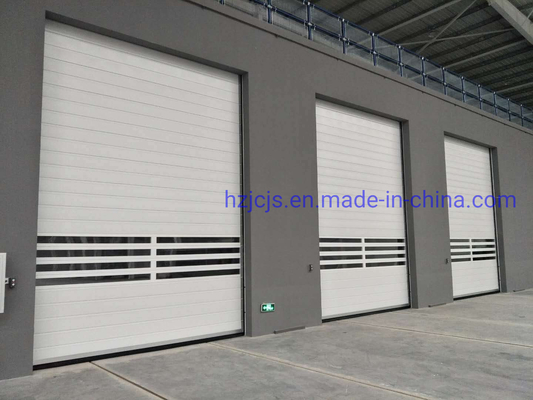 JTM-D03 de aleación de aluminio de rodadura rápida y persiana espiral de almacén de protección contra viento Puerta automática