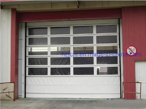 Panel de puerta lineal de aleación de aluminio de rodadura rápida y cierre puerta de almacén de seguridad