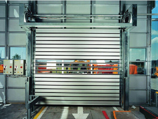 Fire Proofing IP55 Protection Customizable Size Aluminum Alloy High Speed Roller Shutter Door
